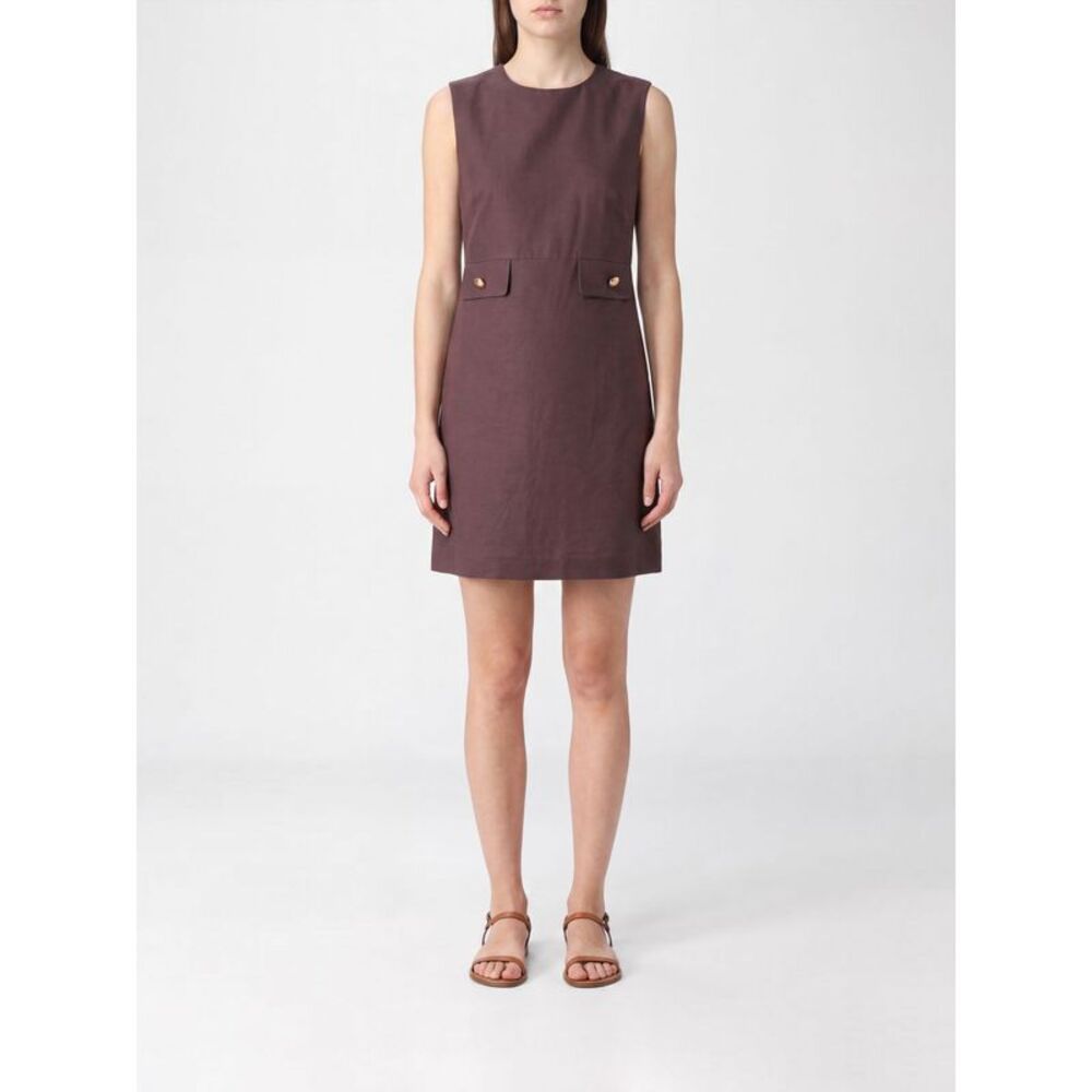 Parosh Women P.A.R.O.S.H. Off-The-Shoulder Linen Blend Sheath Mini Dress